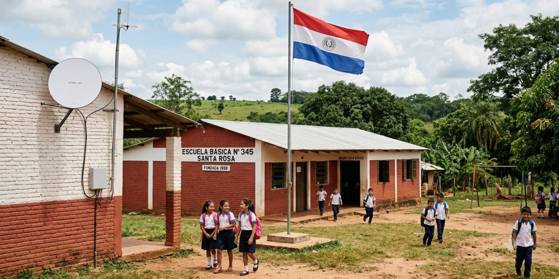 Paraguai firma acordo com Starlink para conectar 1.600 escolas e centros de saúde à internet de alta velocidade