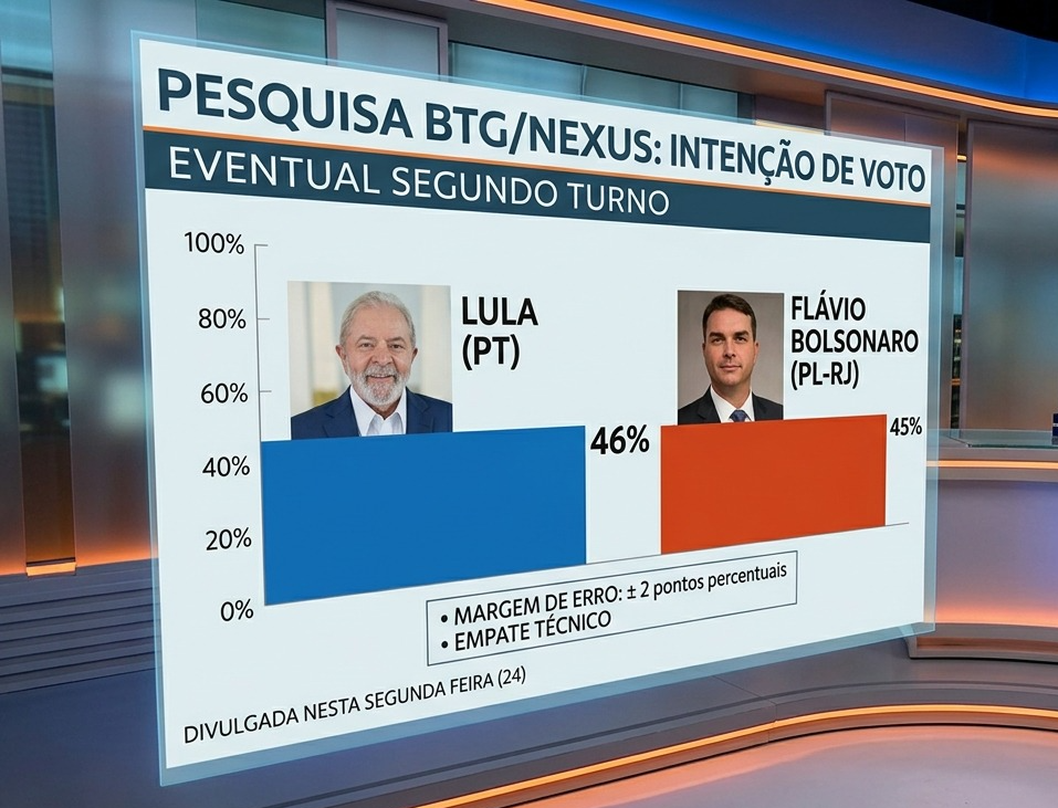 empate técnico Lula e Flávio