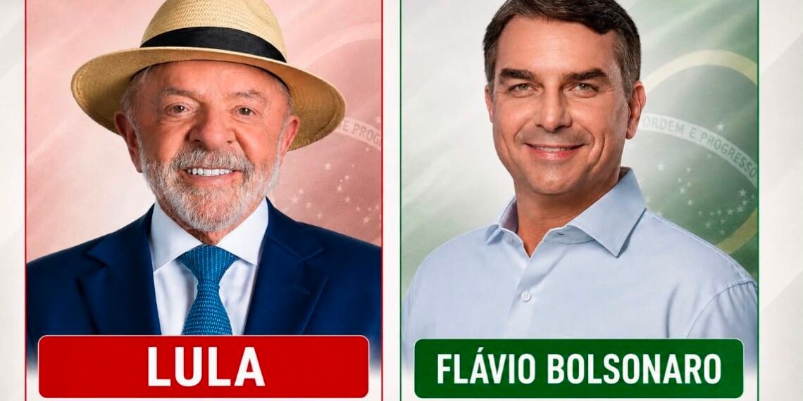Lula e Flávio Bolsonaro pesquisa