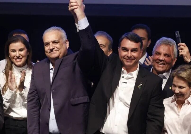 Alfredo Gaspar e Flávio Bolsonaro
