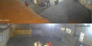 Imagens de câmera de segurança em garagem de ônibus de Salvador divulgadas pelo prefeito Bruno Reis